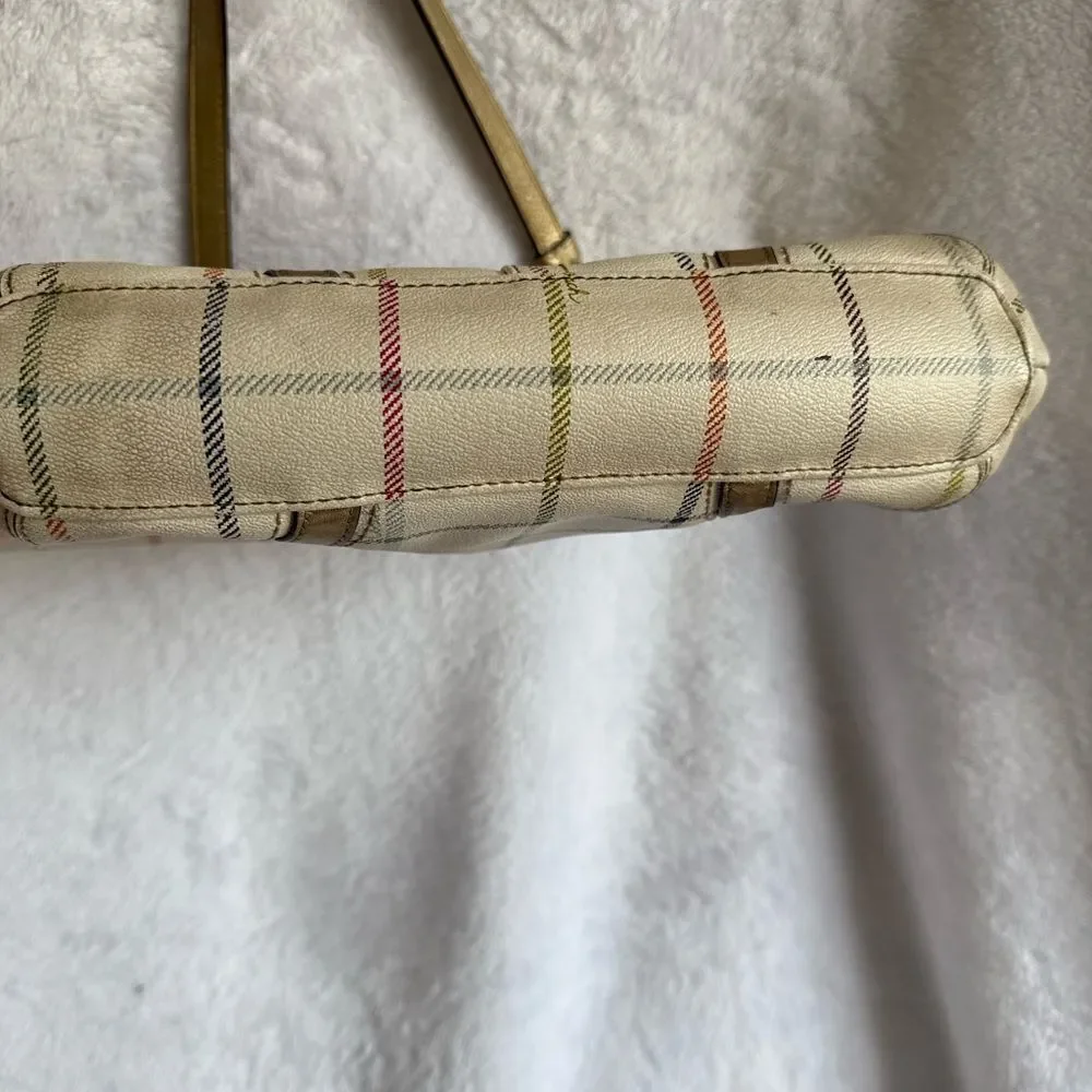 Coach Y2K Plaid Shoulder Bag with Matching Wristlet